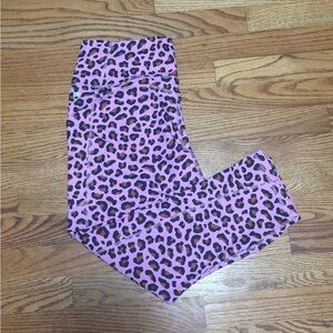 Fabletics PureLuxe Pink Leopard Capri Leggings